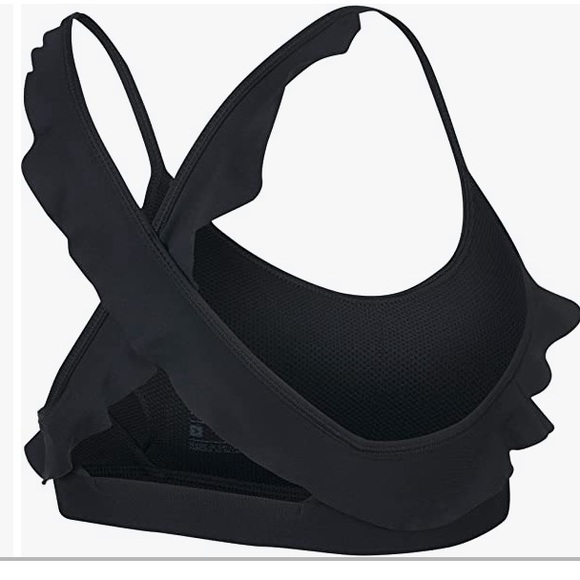 Nike Indy Feature Femme Ruffle Sports Bra - Picture 4 of 10